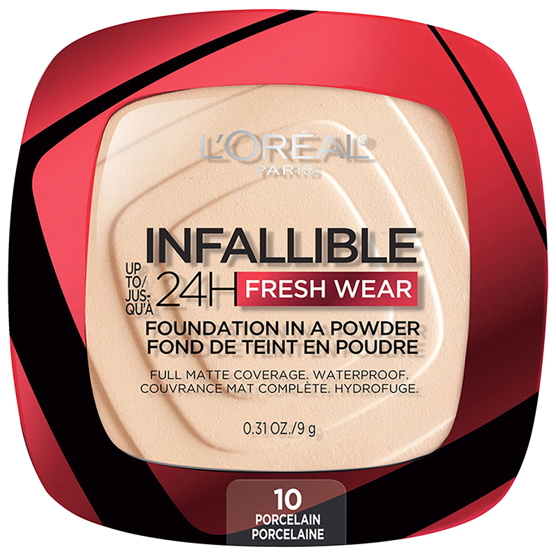 L'Oreal Infallible up to 24H Fresh Wear Foundation in a Powder - 10 Porcelain