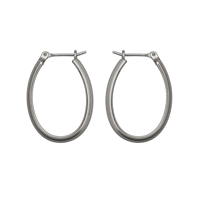 Nine West Medium Oval Hoop Earrings