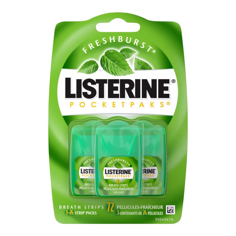 Listerine PocketPaks Breath Strips - 3 x 24's
