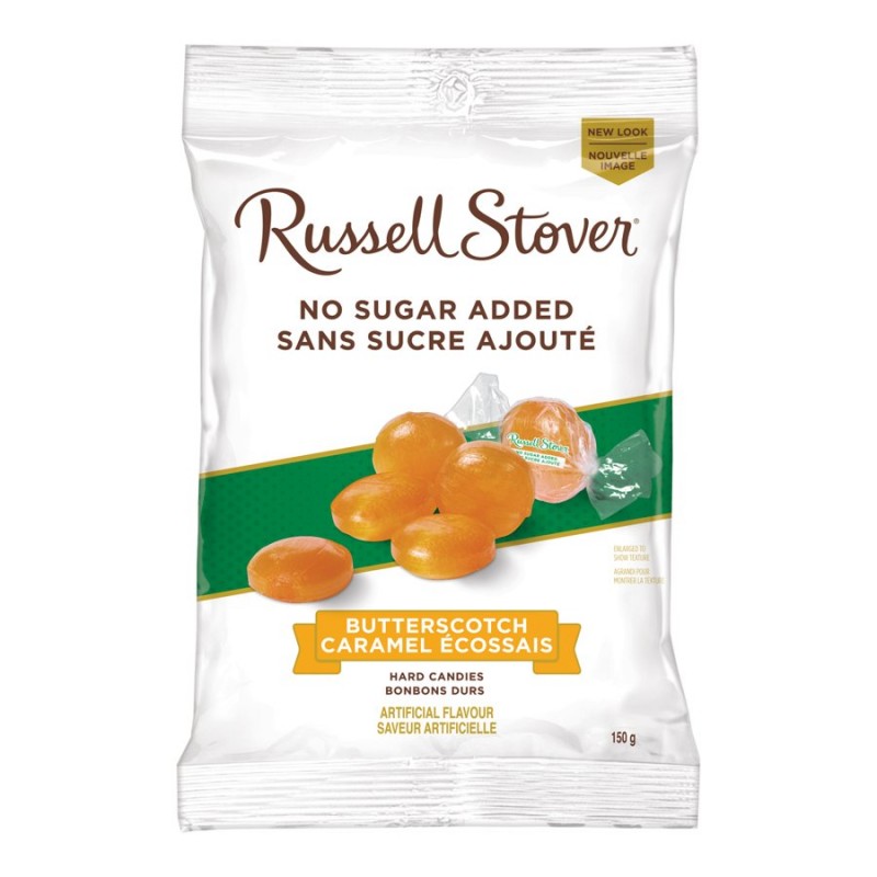 Russel Stover No Sugar Added Hard Candies - Butterscotch - 150g