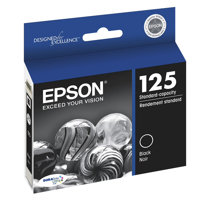Epson Durabrite Ultra Ink 125 Standard-Capacity Ink Cartridge - Black - T125120