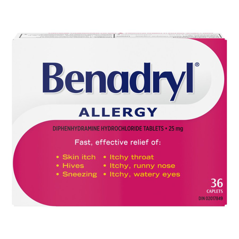 Benadryl Allergy Caplets - 25mg - 36s