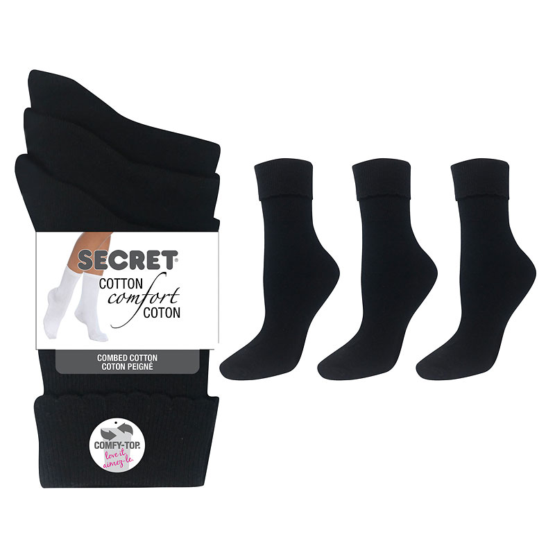 No nonsense womens Cotton Basic Cuff Sock, Black - 9 Pair Pack, 4-10 :  : Clothing, Shoes & Accessories