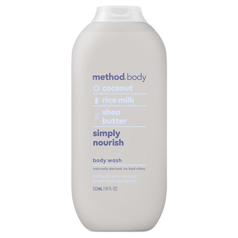 Method Simply Nourish Body Wash - Coconut Rice Milk Shea Butter - 532ml
