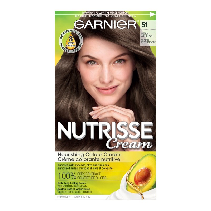 Garnier Nutrisse Ultra Color Permanent Hair Colour 51 Medium Ash Brown