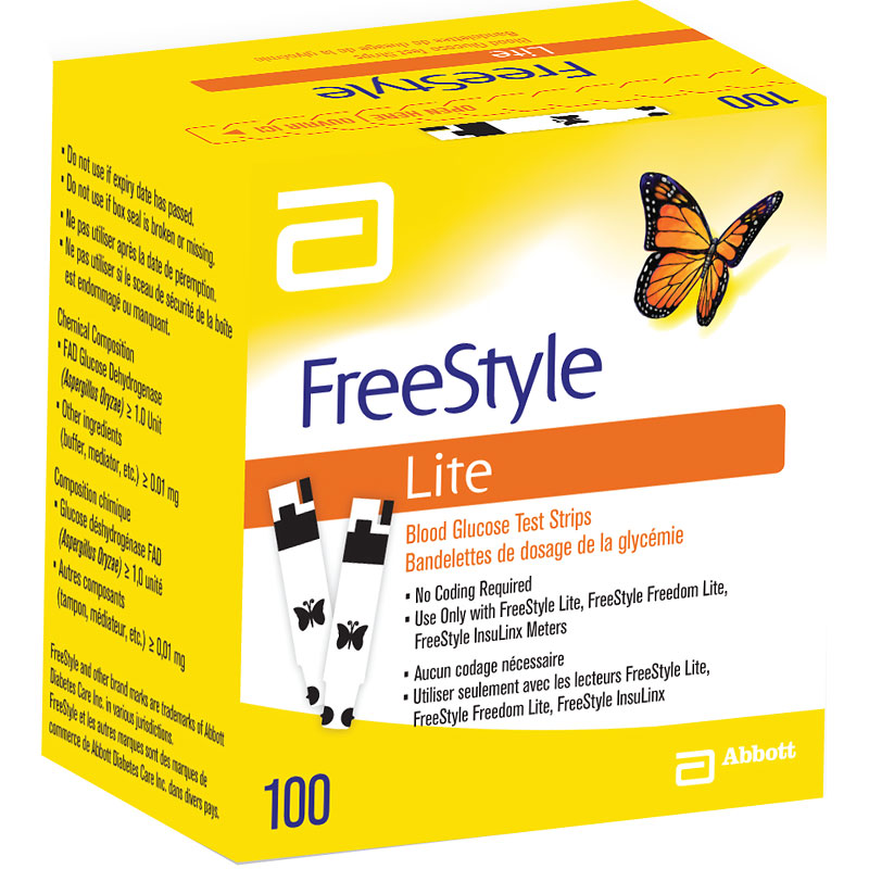 FreeStyle Lite Test Strips - 100 test strips 