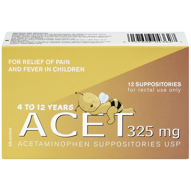 Acet 325mg Child Suppositories - 12's