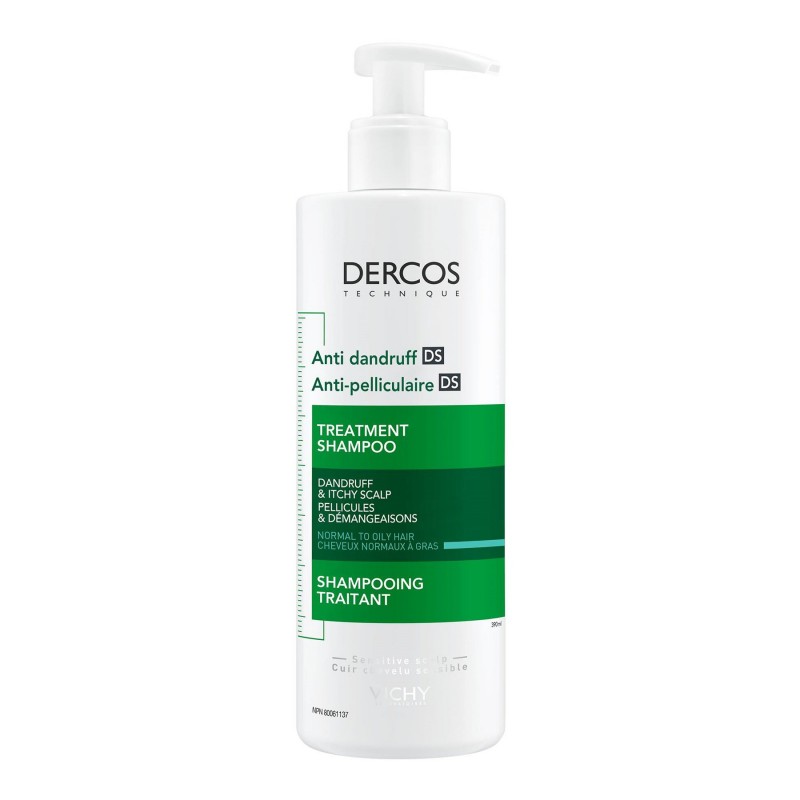 Vichy Dercos Anti-Dandruff Shampoo - Normal to Oily Hair - 390 mL