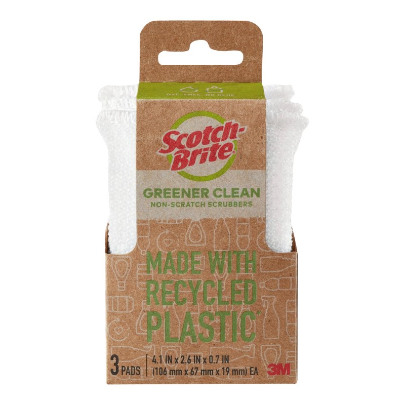 Scotch-Brite Greener Clean Non Scratch Scrubber- 3 Pack