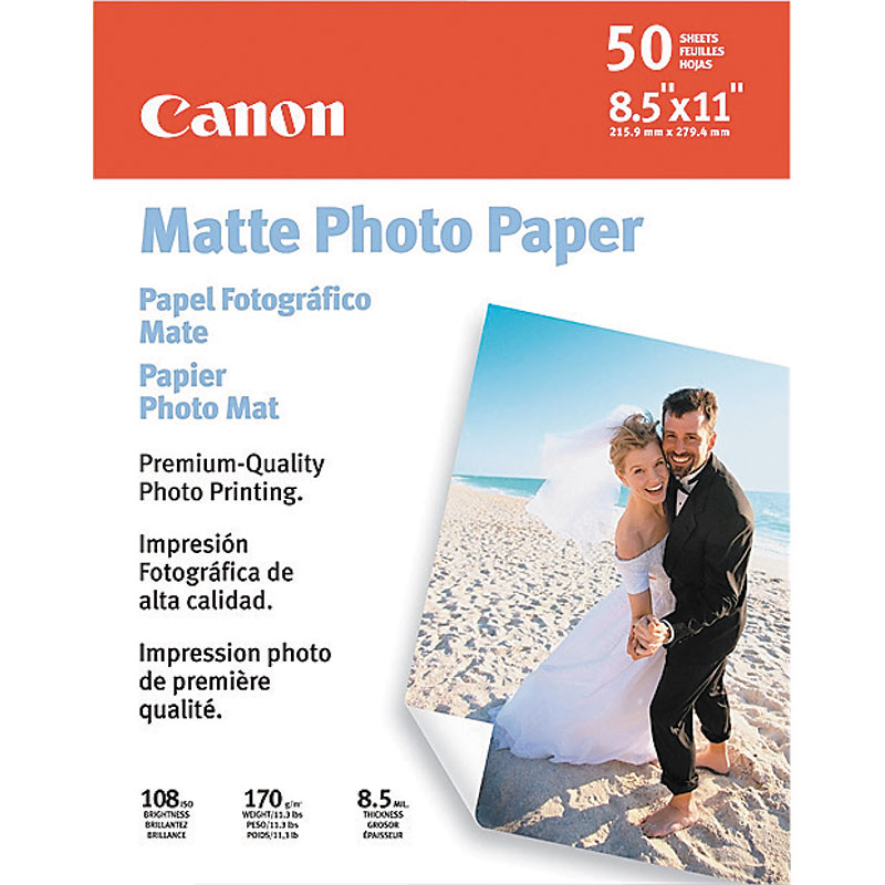 Canon Photo Paper Plus Matte - 8.5 x 11inch - 50 Sheets - 7981A004