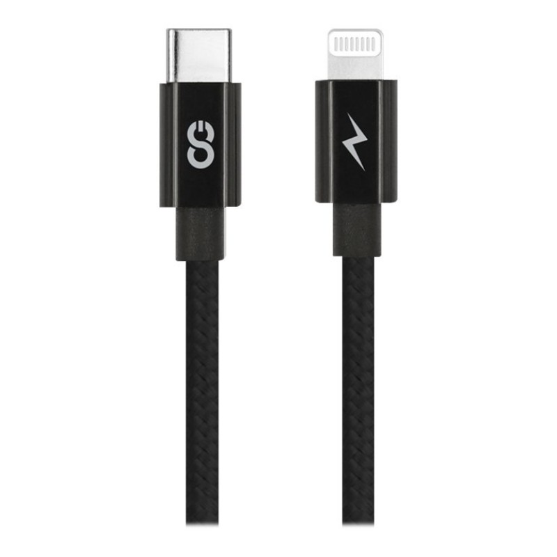 LOGiiX Sync & Charge Braid USB-C to Lightning Cable - Black - 1.2m
