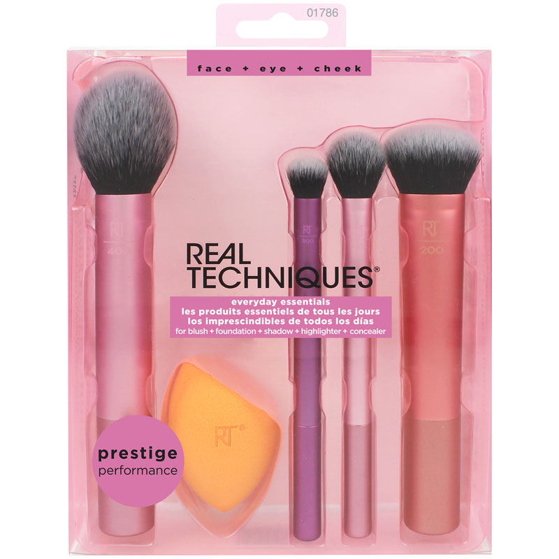 Real Techniques Everyday Essentials Cosmetic Brush Set - 5 piece