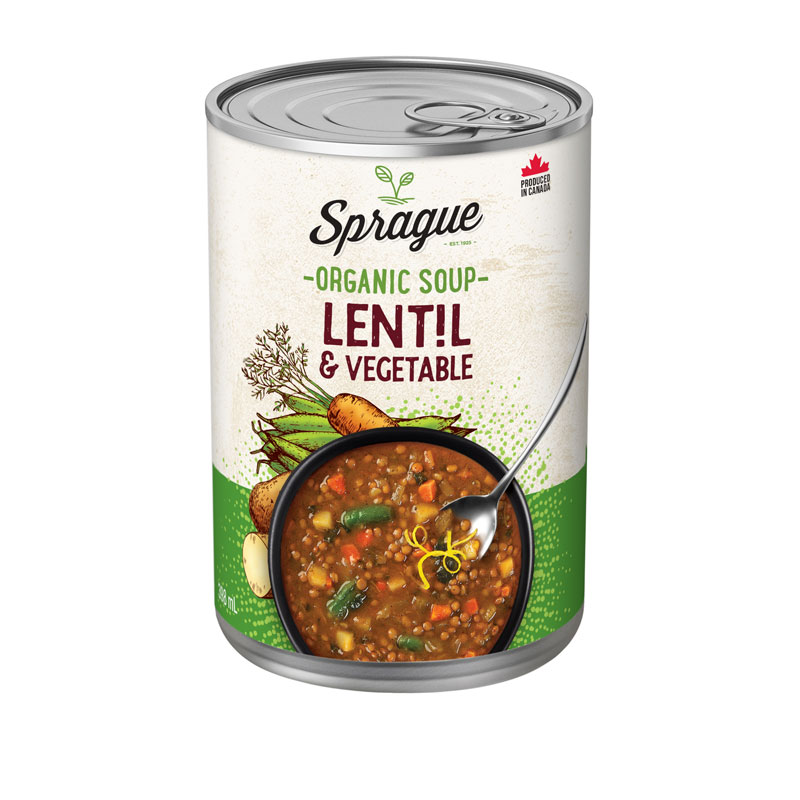 Sprague Organic Lentil & Vegetable Soup - 398ml