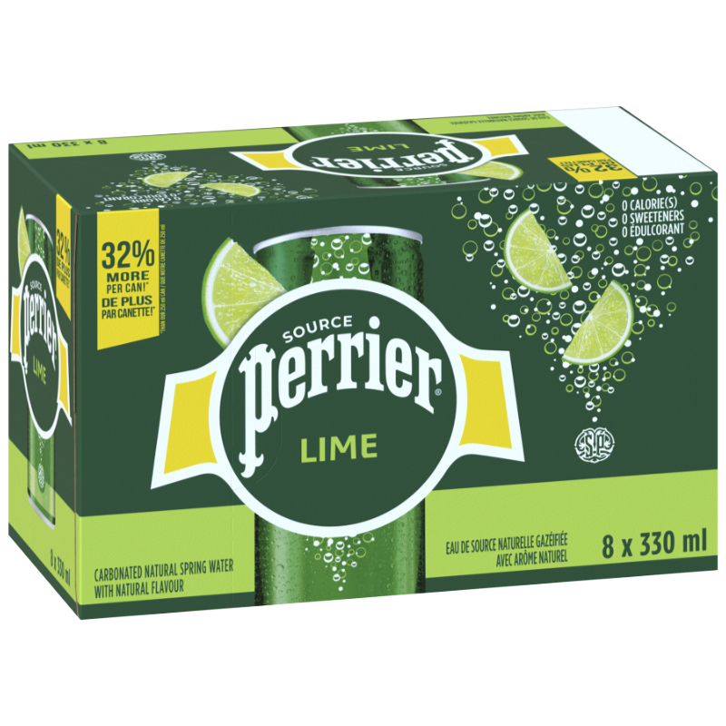 Perrier Slim Can - Lime - 8x330ml