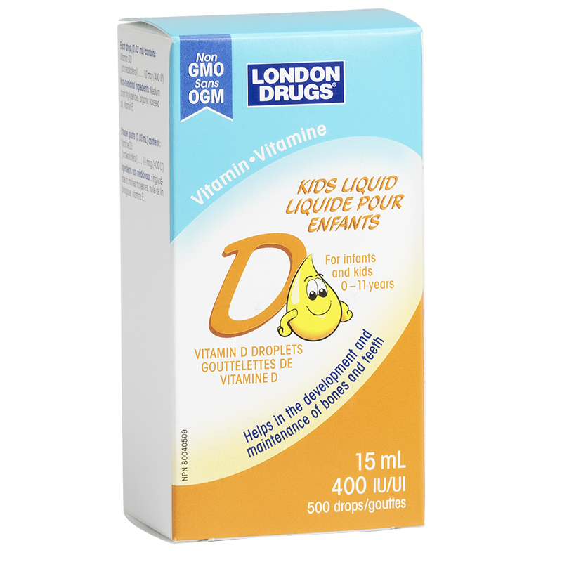 London Drugs Kids Liquid Vitamin D 400iu 15ml
