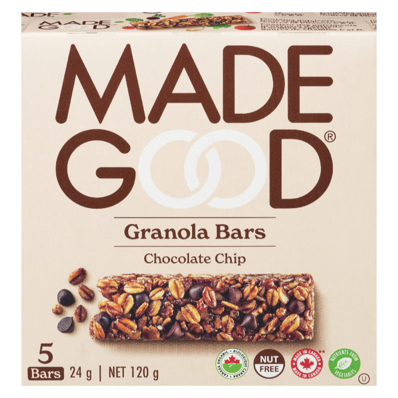 MadeGood Granola Bars - Chocolate Chip - 5x24g