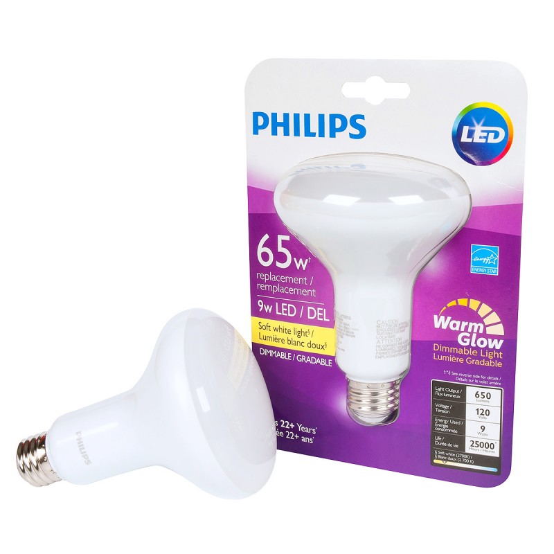 Philips BR30 LED Light Bulb - Soft White - 9w/65w