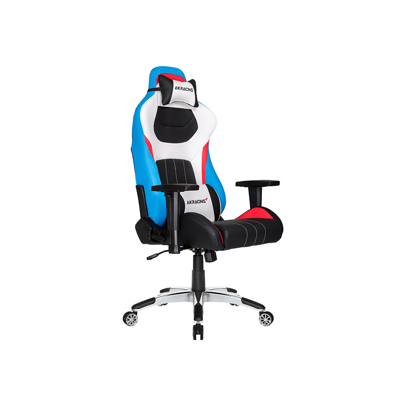 Akracing Premium Gaming Chair White Blue Red Ak Premium Tri