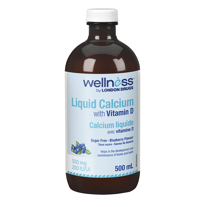 Wellness by London Drugs Liquid Calcium with Vitamin D - 500ml