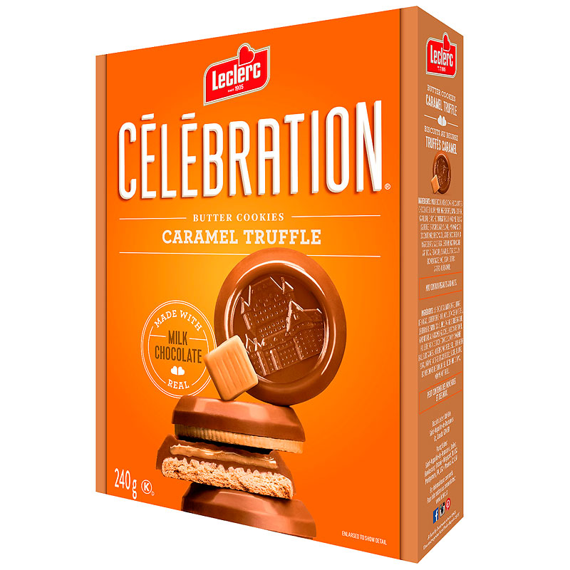 Leclerc Celebration Butter Cookies - Caramel Truffle - 240g