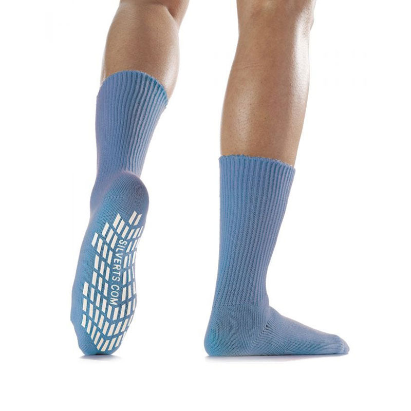 Diabetic Socks Non Skid Hospital Loose Fitting Slipper Gripper Socks With Gripper Bottoms 2 Pack Savings 