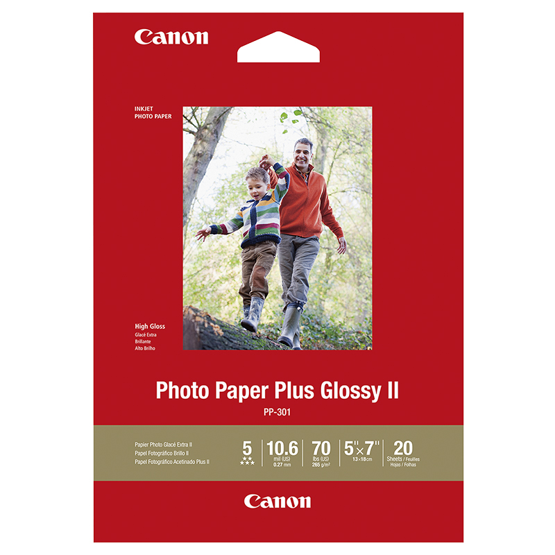 Canon Glossy Photo Paper Plus II - 5 x 7inch - 20 Sheets - 1432C002