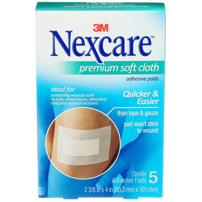 3M Nexcare Premium Soft Cloth Adhesive Pads - 5s