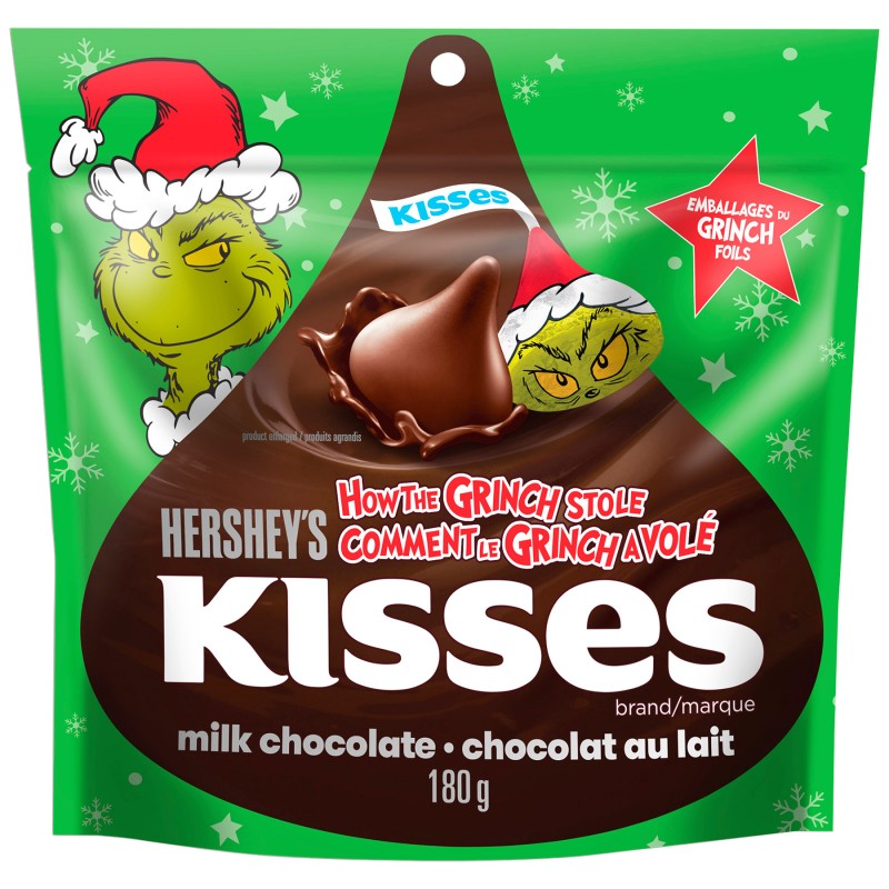 Hershey's Kisses Grinch Milk Chocolates - 180g