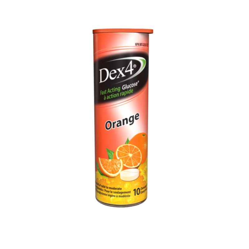 Dex 4 Glucose Tablets - Orange - 10s