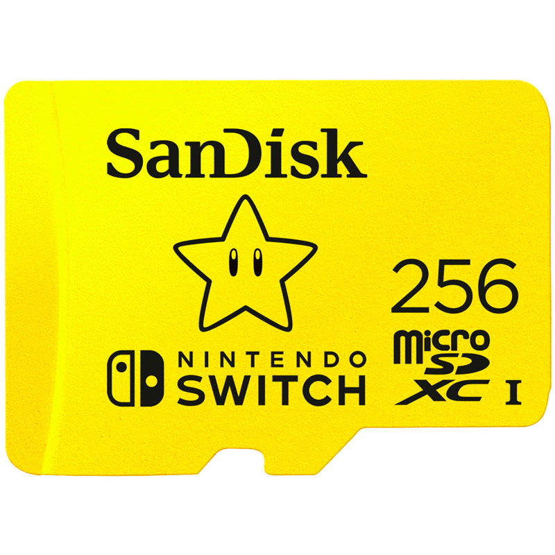 SanDisk 256GB microSDXC for Nintendo Switch - Yellow - SDSQXAO-256G-CNCZN