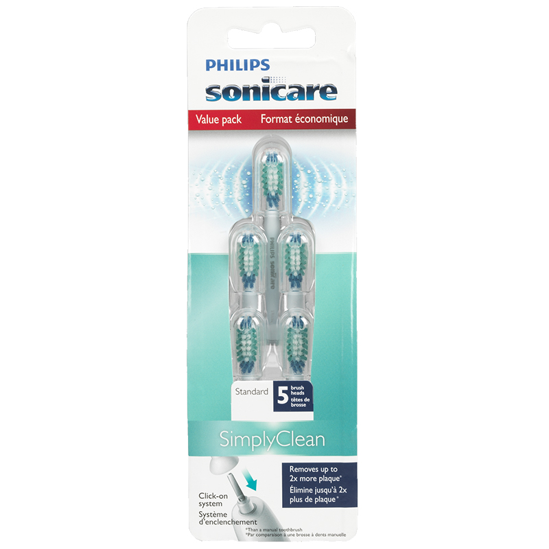 Philips Sonicare Simple Clean Brush Heads - Standard - HX6015/03