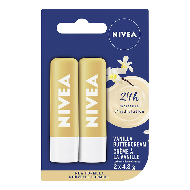 Nivea Lipbalm - Vanilla Buttercream - 2 x 4.8g