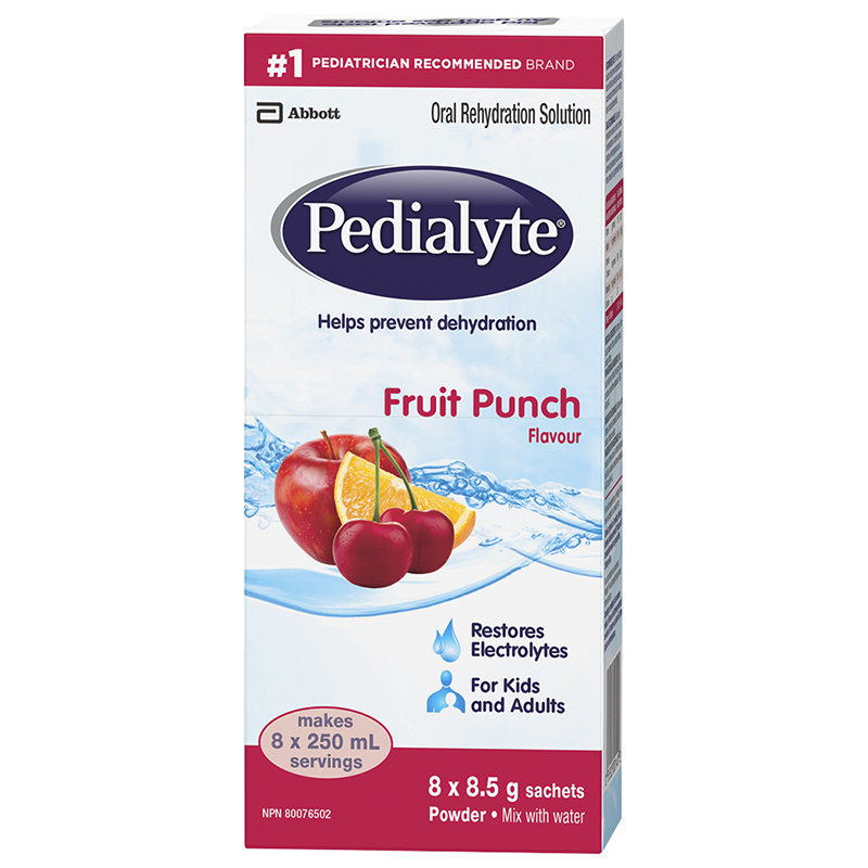 Pedialyte Powder - Fruit Punch - 8 x 8.5g