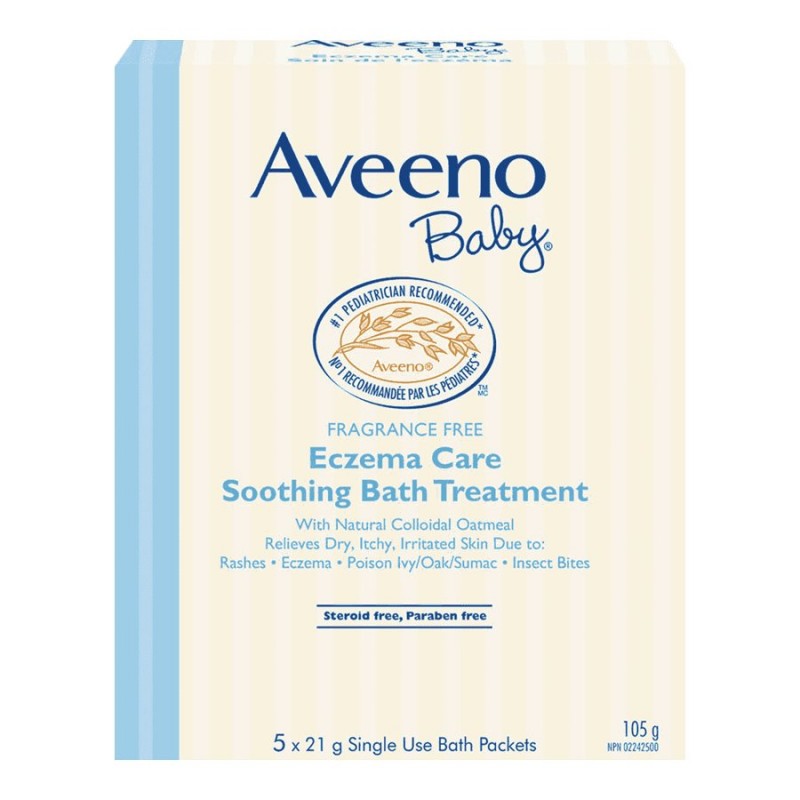 Aveeno Soothing Baby Bath Treatment - Fragrance Free - 5 pack | London Drugs