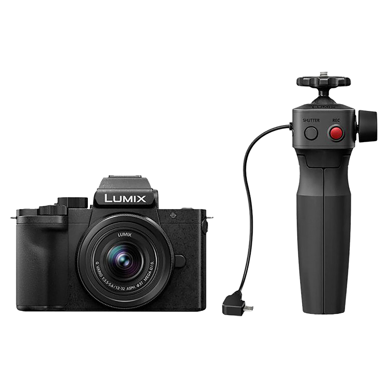 Panasonic Lumix G100 with 12-32mm Lens and Shooting Grip/Mini Tripod for Vloggers - DC-G100VK