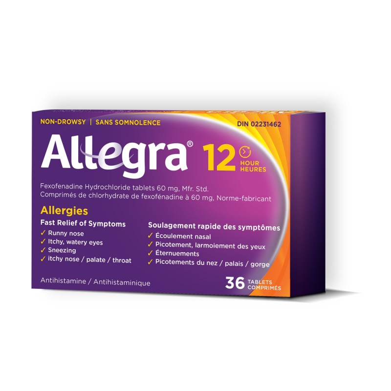 Allegra 12 Hours Tablets - 60mg - 36's