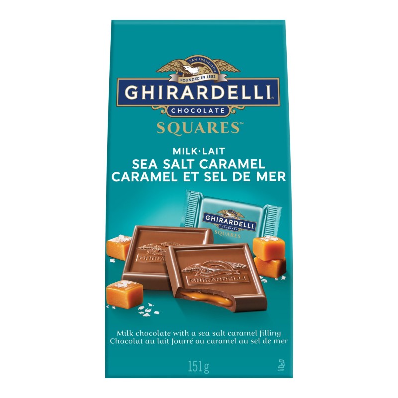 Ghirardelli Squares Milk Chocolate - Sea Salt Caramel - 151g