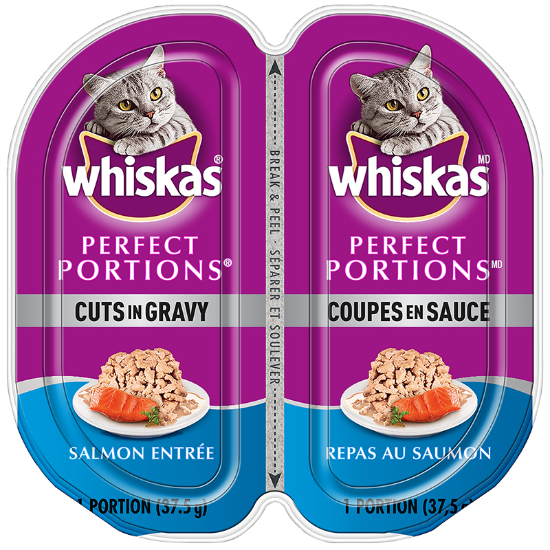 Whiskas Perfect Portion Cuts in Gravy - Salmon Entree - 2 x 37.5g