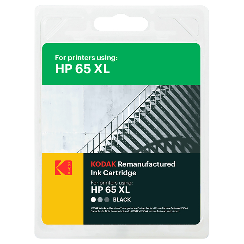 Kodak Remanufactured HP65XL Ink Cartridge - Black - 185H006530