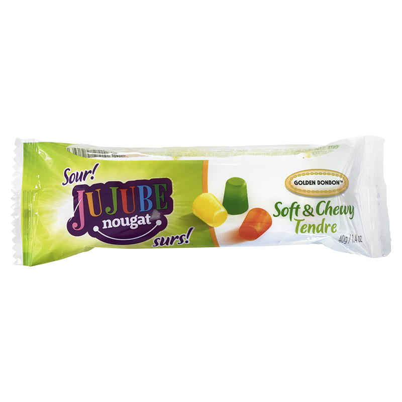 Golden Bonbon Jujube Nougat Bar - Sour - 40g