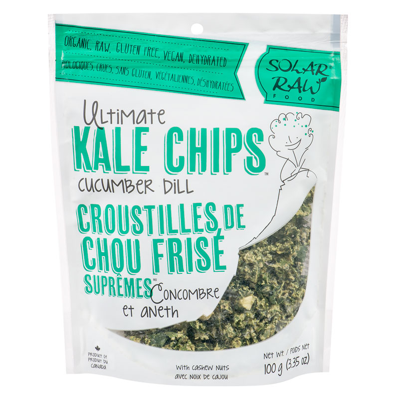 Solar Raw Food Ultimate Kale Chips - Cucumber Dill - 100g