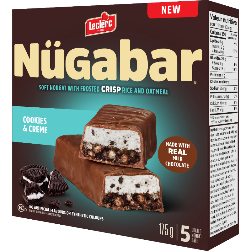Leclerc Nugabar Cookies and Cream - 175g