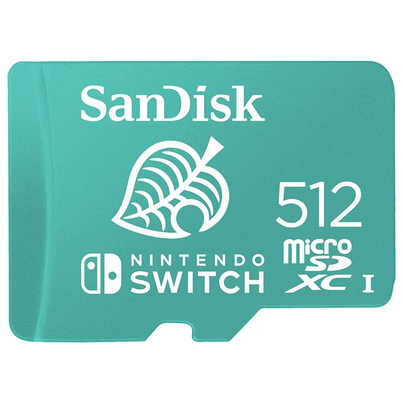 SanDisk 512GB microSDXC for Nintendo Switch - Teal - SDSQXAO-512G-GNCZN