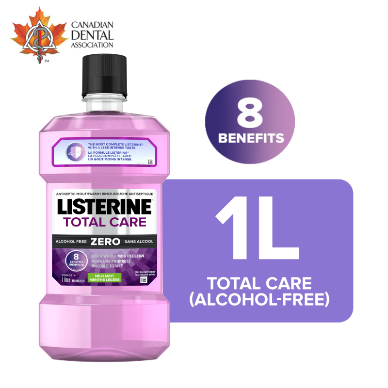 Listerine Total Care Zero Antiseptic Mouthwash - Zero Alcohol - 1L