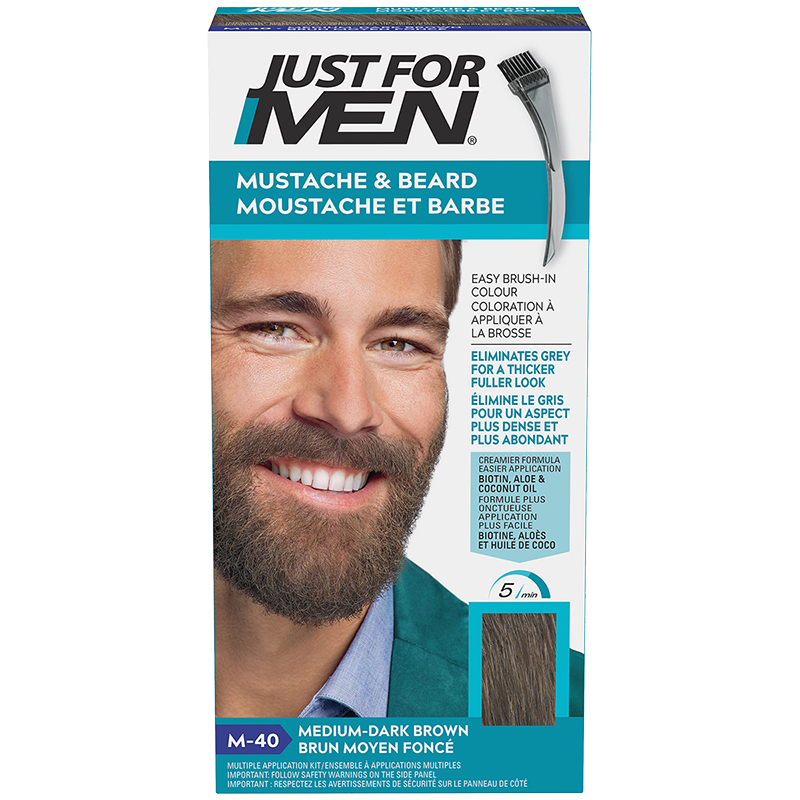 Just for Men Mustache and Beard Facial Hair Colouring - Medium Dark Brown