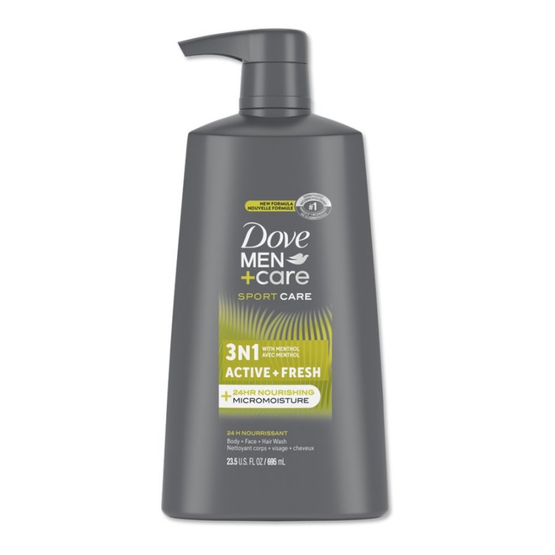 Dove Men+Care Sportcare 3 in 1 Active+Fresh Body Wash - 695ml