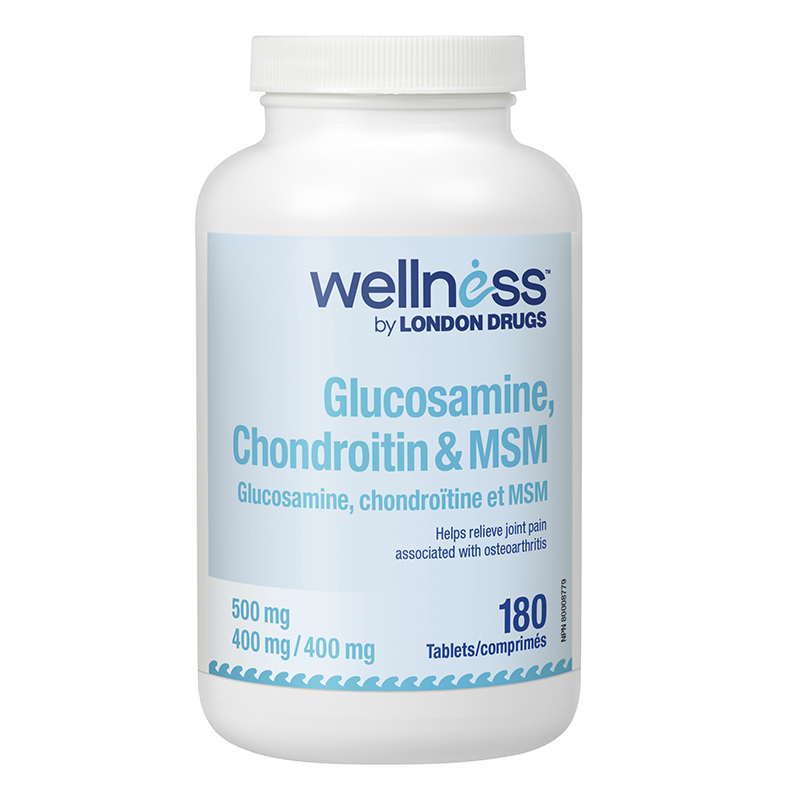 Wellness by London Drugs Glucosamine, Chondroitin & MSM - 180s