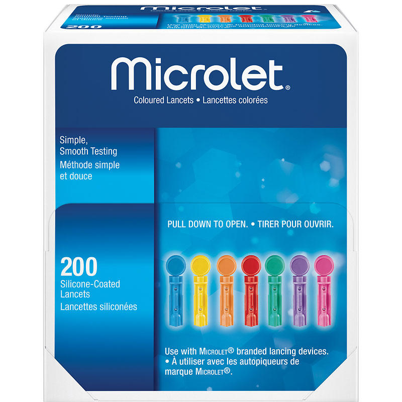 Ascensia Microlet Coloured Lancets - 65506 - 200's
