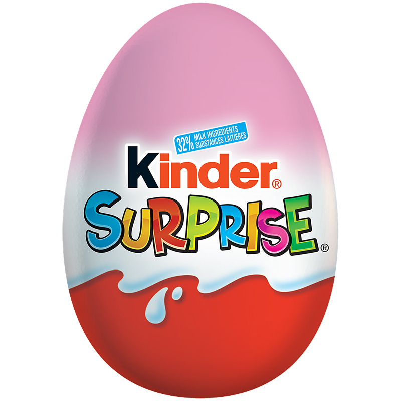 Kinder Surprise Milk Chocolate Egg with Toy - Pink - 20g