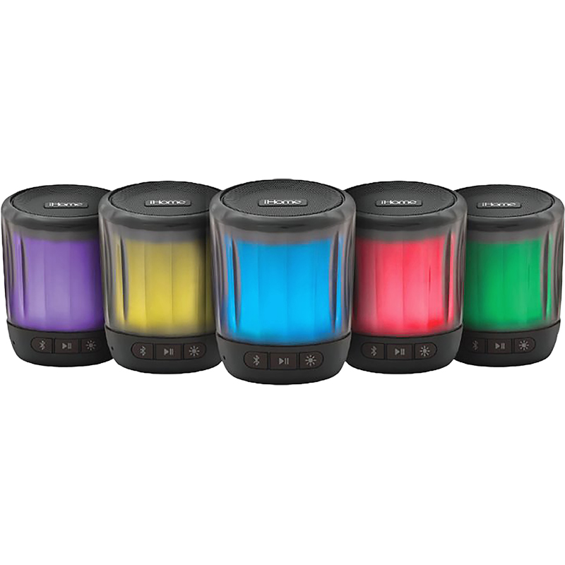 iHome Playglow Mini Colour Changing Bluetooth Speaker - Black - IBT810 BC - Open Box or Display Models Only